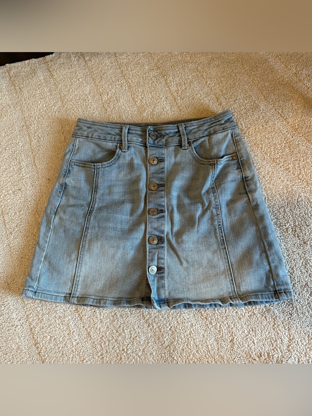 American Eagle Women’s Blue Denim Mini Skirt